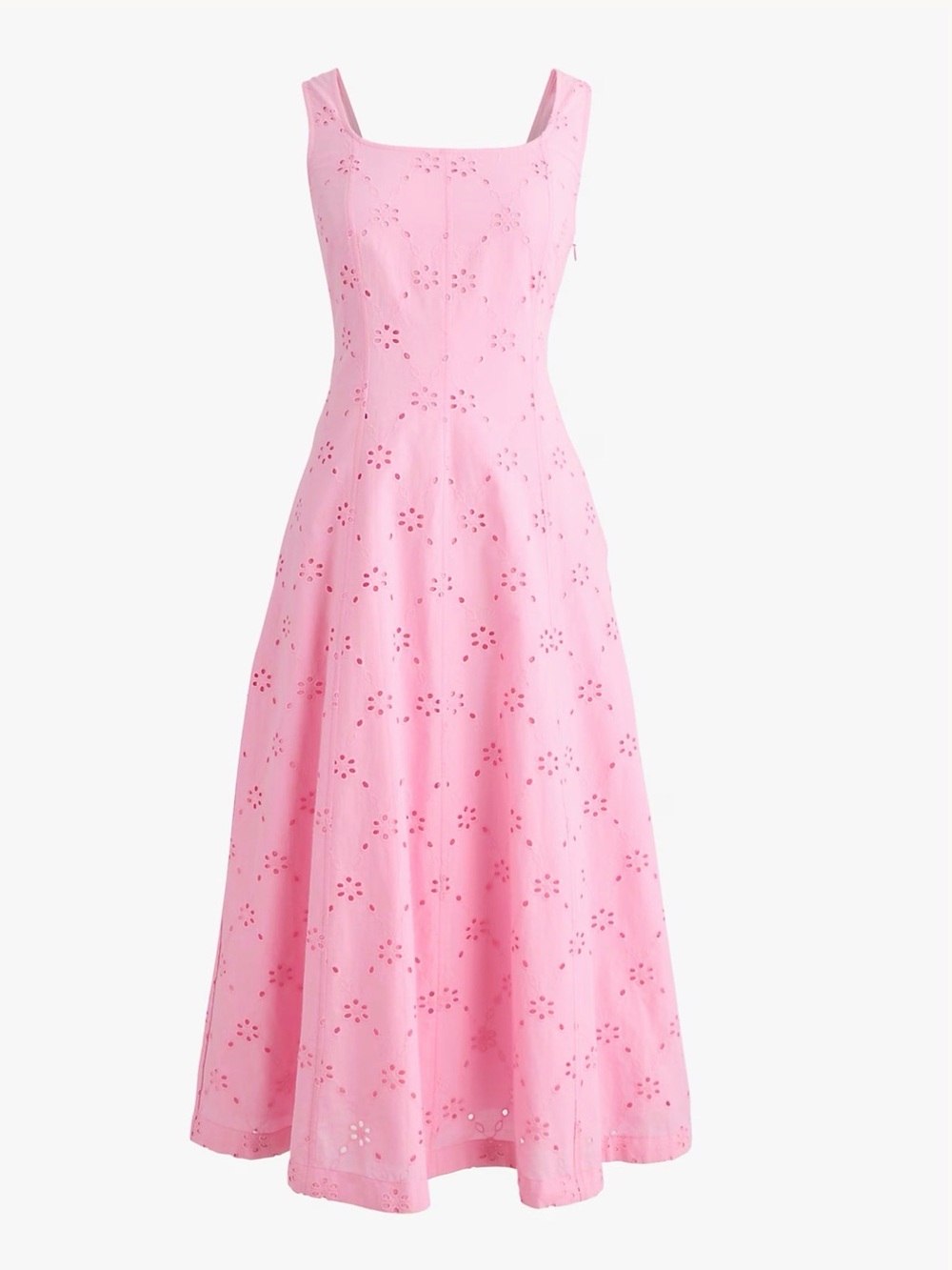 J. Crew Factory Eyelet embroidered midi dress • size 8 • NWT • CS891 - Picture 1 of 9